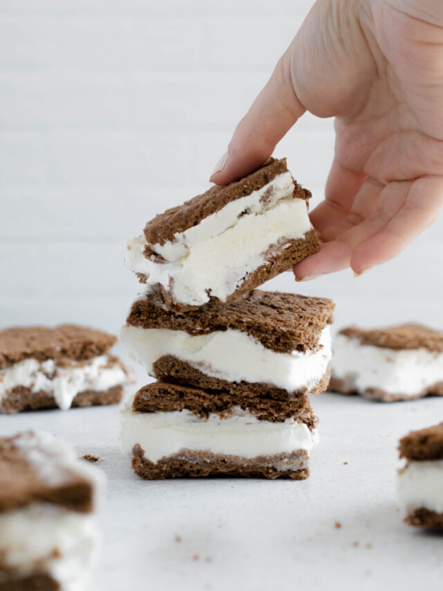 Keto Gluten Free Vanilla Ice Cream Sandwiches