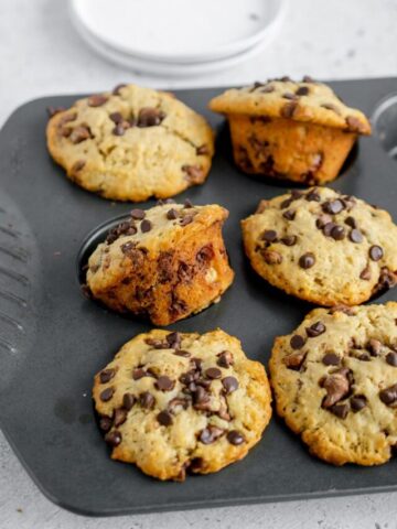 gluten free muffins in a muffin tin