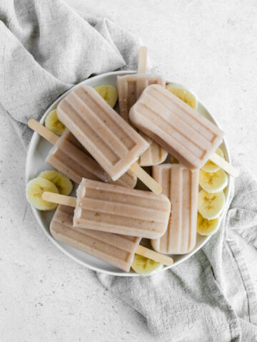 plate of banana popsicle