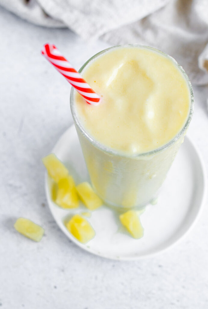pina colada mocktail in a glass