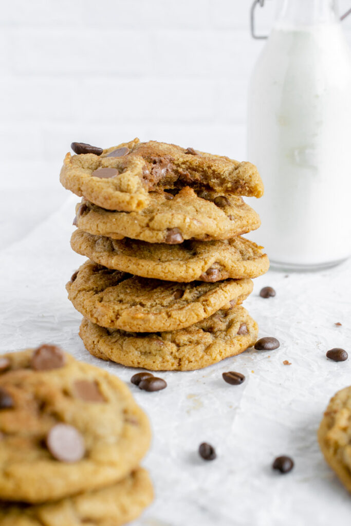 stack of coffee cookies