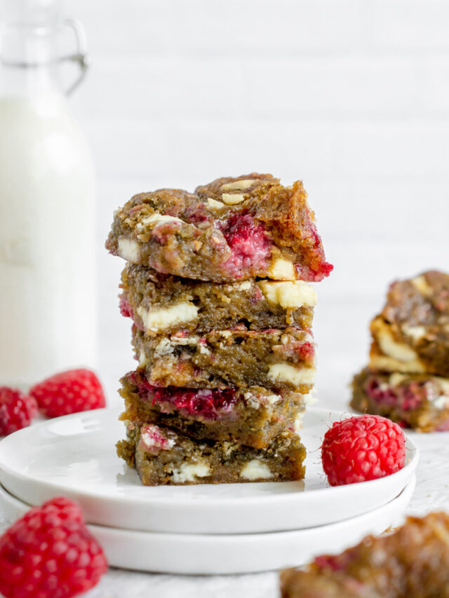 White Chocolate and Raspberry Blondies