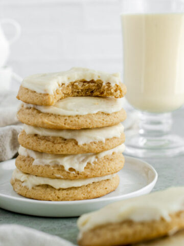 stack of eggnog cookies