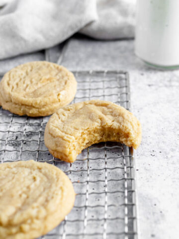 chocolate chipless cookies with a bite taken out